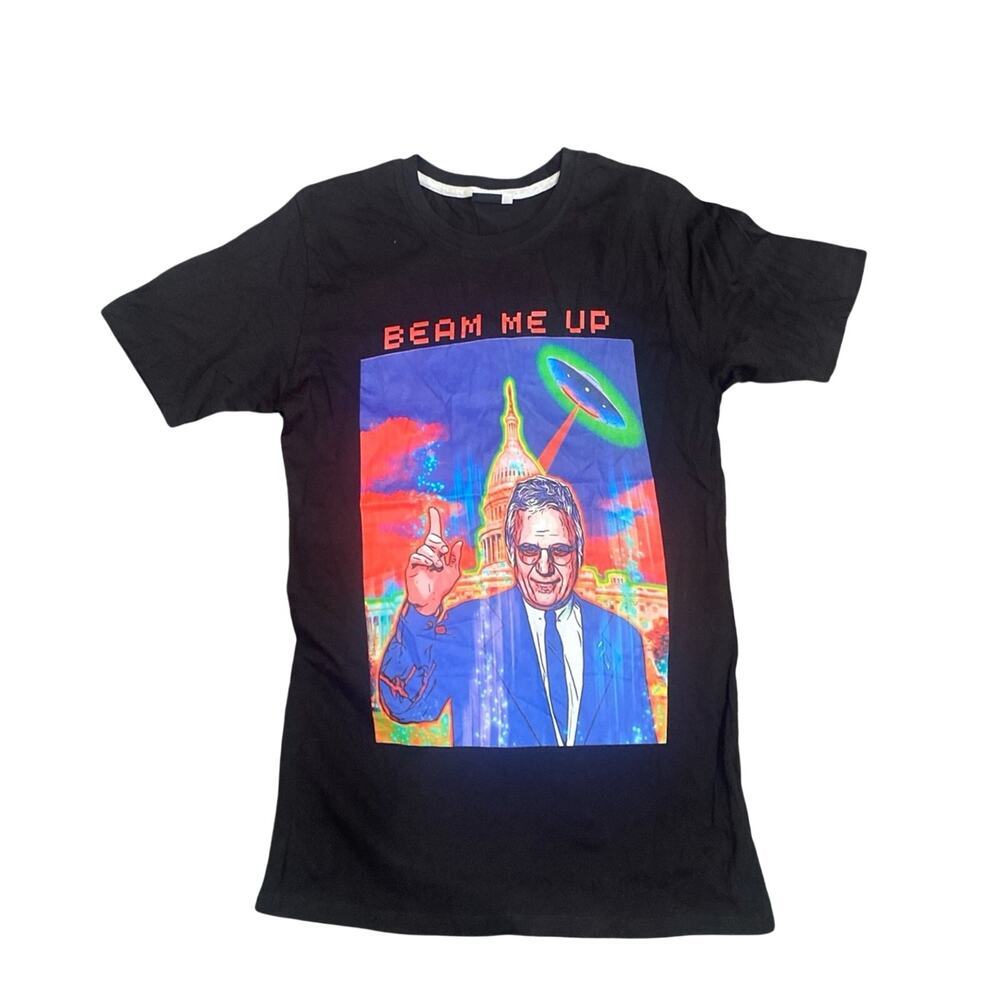 Graphic T-Shirt 'Beam Me Up' in Black, Size S​
